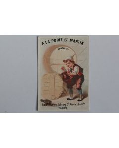 Chromo publicitaire Vin A la porte St Martin Paris