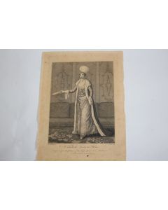 Gravure turque XVIIIe siècle A Turkish lady at home