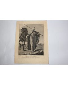 Gravure turque XVIIIe siècle Spahis or Horse soldier