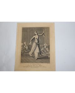 Gravure turque XVIIIe siècle A Turkish Dancer