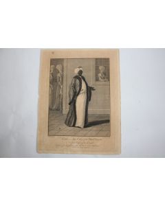 Gravure turque XVIIIe siècle Kislar Aga Chief of the Black Eunuchs