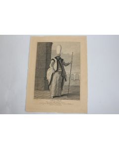 Gravure turque XVIIIe siècle Chiaus Bashi Chamberlain Ottoman Court