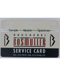 Télécarte L&G dummy Bösmüller Service Card Autriche