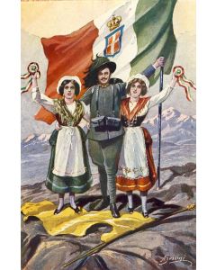 Illustrateur BUZZINI Soldat Italie Uniforme Guerre patriotique