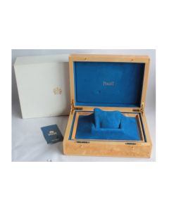 PIAGET Écrin pour montre bois laqué et daim bleu