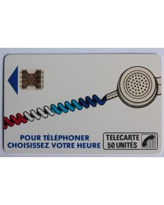 Télécarte à puce France Cordon blanc Ko58 SC4ob Sérigraphie et Offset