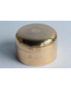 HERMES Boite ronde argent vermeil