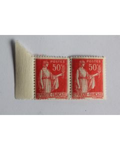 Timbres France 1932 série paix paire se tenant neufs