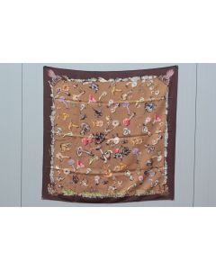 HERMES Foulard soie Champignons Anne Gavarni