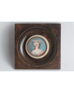 Peinture miniature Portrait Femme