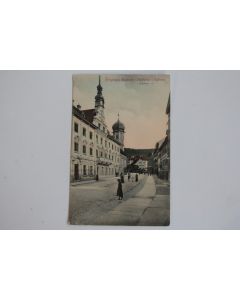 CPA Autriche Bregenz a Bodensee Stadtplatz u. Rathaus