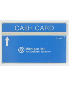 Cash Card Landis & Gyr Michigan Bell an American Company 0.40$ USA