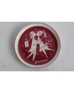 PEYNET Coupelle porcelaine Calendrier Janvier Rosenthal Studio-Linie