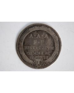 Monnaie argent 1 Giulio Pape Clément XII an VI 1735 Vatican