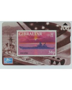Télécarte L&G dummy Warships 1997 USS Iowa Gibraltar
