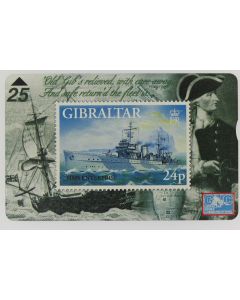Télécarte L&G dummy Warships 1997 HMS Enterprise Gibraltar