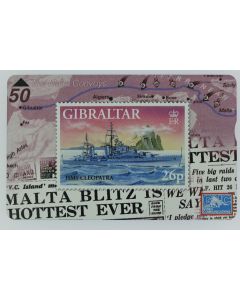 Télécarte L&G dummy Warships 1997 HMS Cleopatra Gibraltar