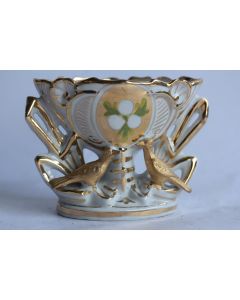 Vase de mariage porcelaine Vieux Paris Oiseaux