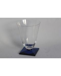 SEVRES Verre cristal Luna bleu cobalt 10,6 cm