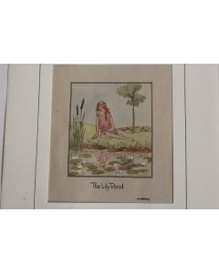 Aquarelle originale The lily Pond M Hobday