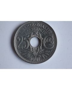 Monnaie 25 Centimes Lindauer Cmes souligné 1917