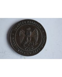 Monnaie satirique Napoléon III le Misérable module de 5 centimes