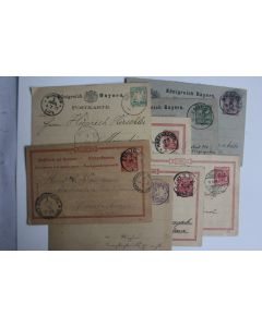Lot 8 entiers postaux Allemagne 1870-1912