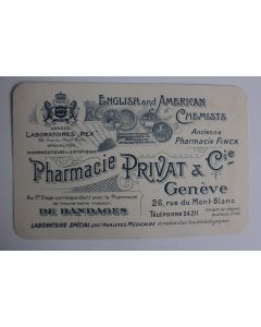 CPA Pharmacie Privat et cie Genève laboratoire Suisse