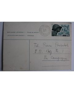 Entier Postal Brigade légère cachet CP.cyclistes 1940