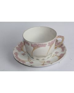 Tasse à chocolat porcelaine Art nouveau