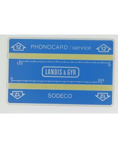 Télécarte de service Phonocard 12 Landis & Gyr Sodeco 611S Turquie 1986