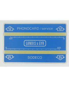 Télécarte de service Phonocard 12 Landis & Gyr Sodeco 611S Turquie 1986