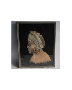 Broderie soie Portrait Indochine