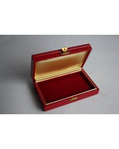 LOMBARD Écrin pour bijoux cuir rouge
