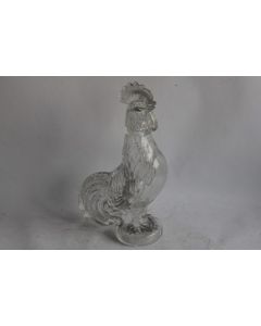 Bouteille zoomorphe verre Coq