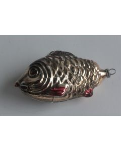 Ancienne Décoration Noël verre Poisson