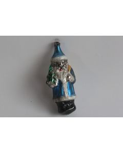 Ancienne Décoration Noël verre Père Noël