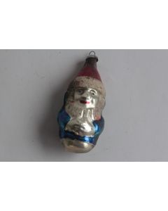 Ancienne Décoration Noël verre Père Noël