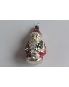 Ancienne Décoration Noël verre Père Noël