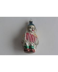 Décoration Noël verre Clown accordéon 1920