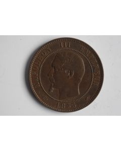 Monnaie Dix Centimes Napoléon III 1855 A