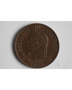 Monnaie Dix Centimes Napoléon III 1865 A