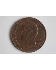 Monnaie 5 Centimes 1837 Honoré V Prince de Monaco