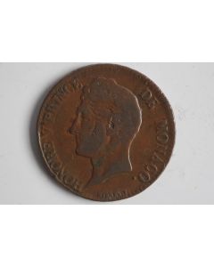 Monnaie 5 Centimes 1837 Honoré V Prince de Monaco