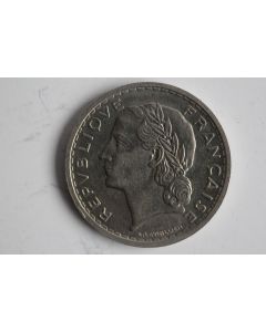 Monnaie 5 Francs Lavrillier 1938