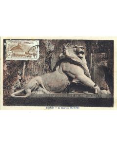 Carte-maximum France n° 230 Belfort - Le lion