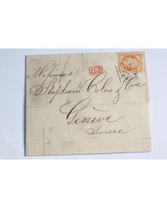 Pli marque postale France empire lauré  40c 1965 obl 2145