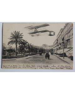 CPA Nice L'Avenue Masséna Avion Alpes-Maritimes