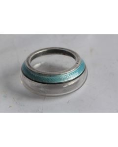 Baguier argent guilloché émaillé