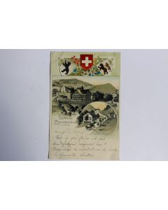 Carte postale ancienne gaufrée Gruss aus Zürchersmühle Suisse Urnäsch